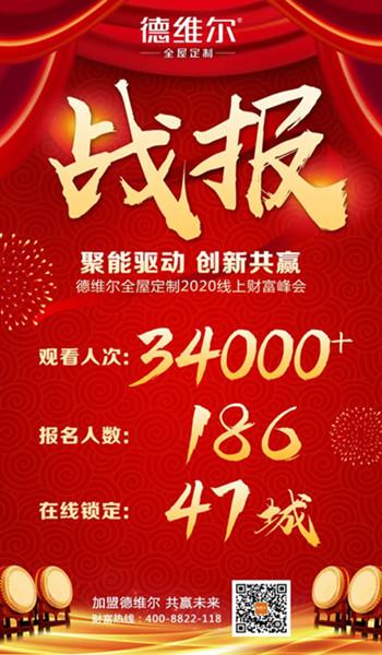 聚能(néng)驱动 创新(xīn)共赢|德维尔2020線(xiàn)上直播招商(shāng)峰会圆满收官!